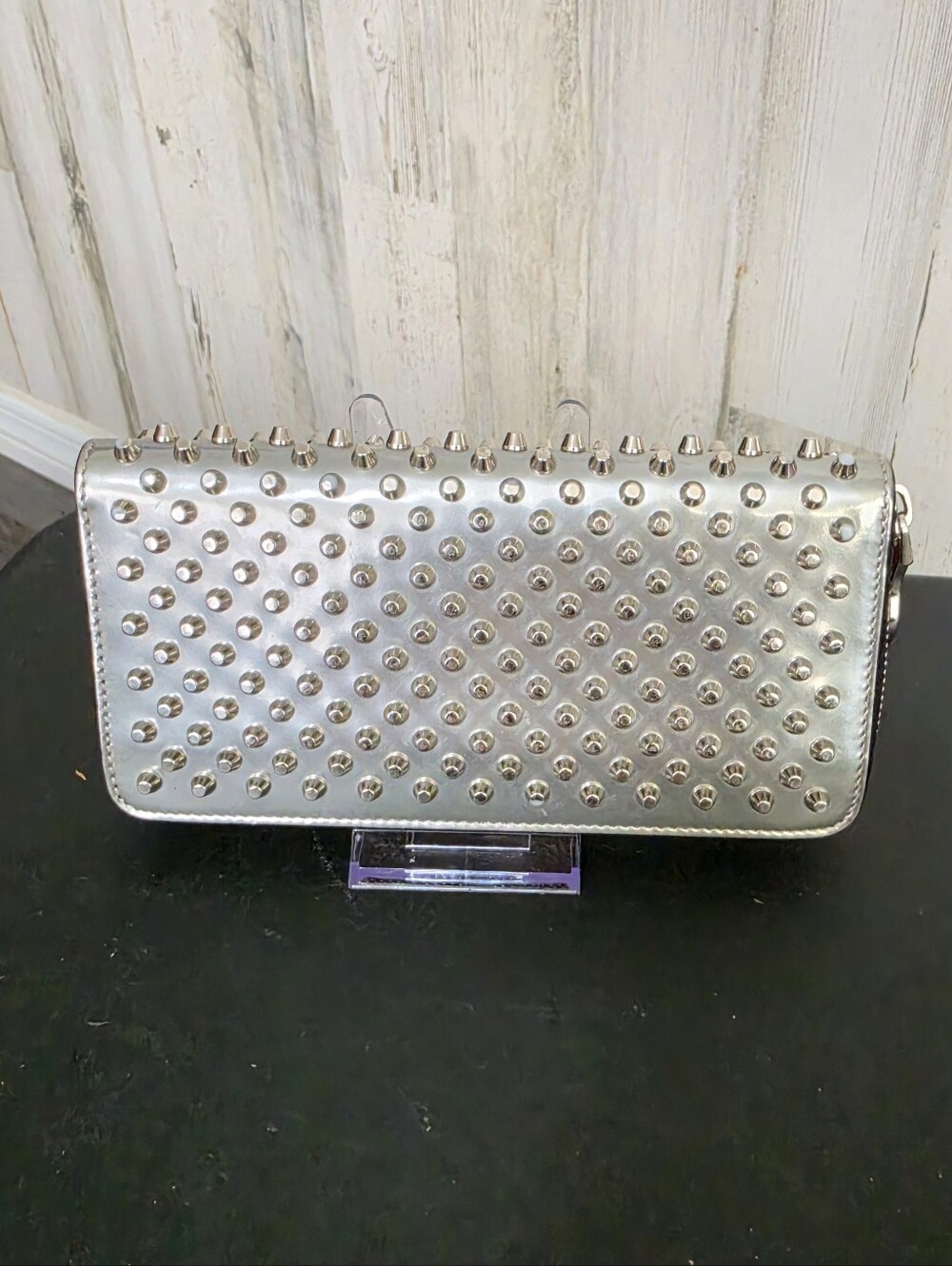 Christian Louboutin Panettone Spiked Zip Around Wallet